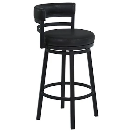 26" Barstool with Upholstered Swivel Seat